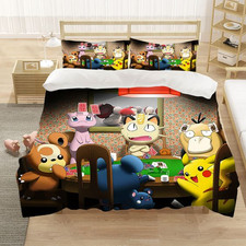 Juego de funda nórdica Pikachu Pokemon Juego de cama Juego de cama
