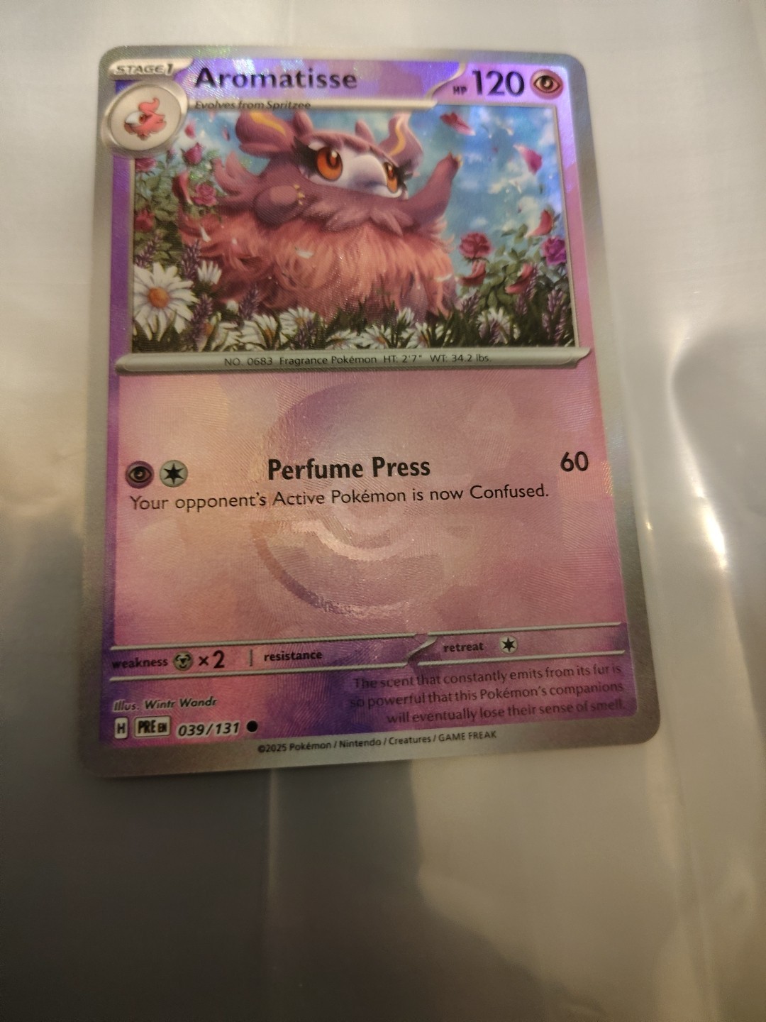 2025 Pokemon Aromatisse (Poke Ball ) 039/131 Prismatic Evolutions NM