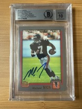 Michael Vick ? 2012 Topps Rookie Reprint #311 On-Card AUTO ? BGS Authentic. rookie card picture