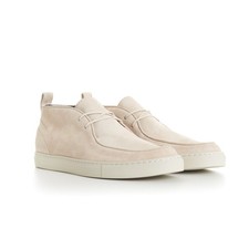 BRETT JOHNSON 950$ Sand Brown Suede High Top Sneaker Style Chukka Boots