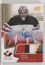 2020 Team Canada Juniors Men's U-20 Autos /199 Nicolas Daws #23 Patch Auto 1m4