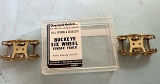 HO gauge Overland Models Buckeye Six Wheel Tender Trucks roller bearing journal