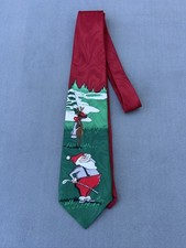Hallmark SpecialTies Yule Tie Greetings Xmas Reindeer Necktie