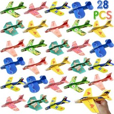 28 Pack Foam Airplane Gliders for Kids, Glider Planes Flying Toys for Easter ...