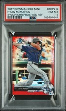 2017 Bowman Chrome Mini Ryan McMahon #BCP217 Red Refractor /10 PSA 8 Highest