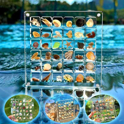 Acryl Shell Display Box 4,92 Zoll X 4,92 Zoll Klar für Schmuck