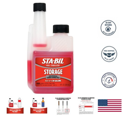 #ad Gasoline Stabilizer for All Engine Types: Prevents Gum Build Up for Longevity $10.99