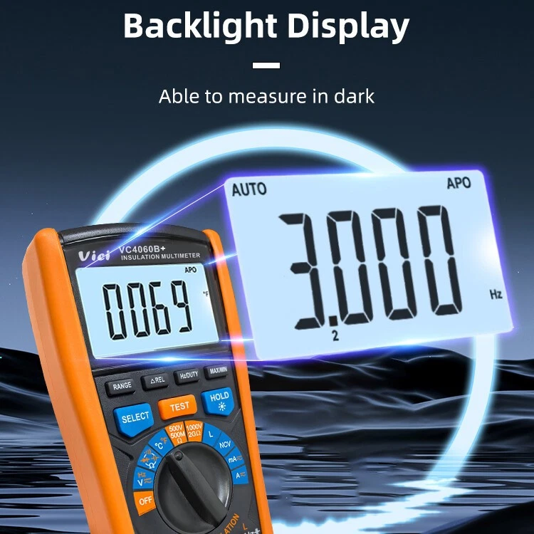 TRMS Digital Multimeter Isolationsmessgerät Isolationsmesser Megohmmeter Tester - Bild 4 von 4