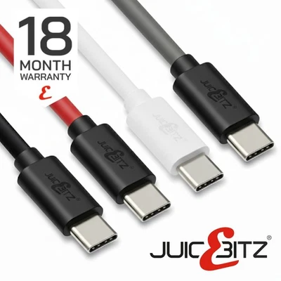 JUICEBITZ Cavo USB C a USB C 3A ricarica rapida caricatore doppio tipo C cavo per Samsung Apple