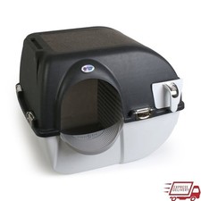 Self-Cleaning Litter Box Elite Integrated Step Easy Waste Removal Tray Black New