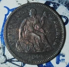 1860  Seated Liberty Half Dime   {{{{3C59