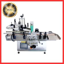 110V Automatic Desktop Round Bottle Labeling Machine Positioning Sticker Labeler