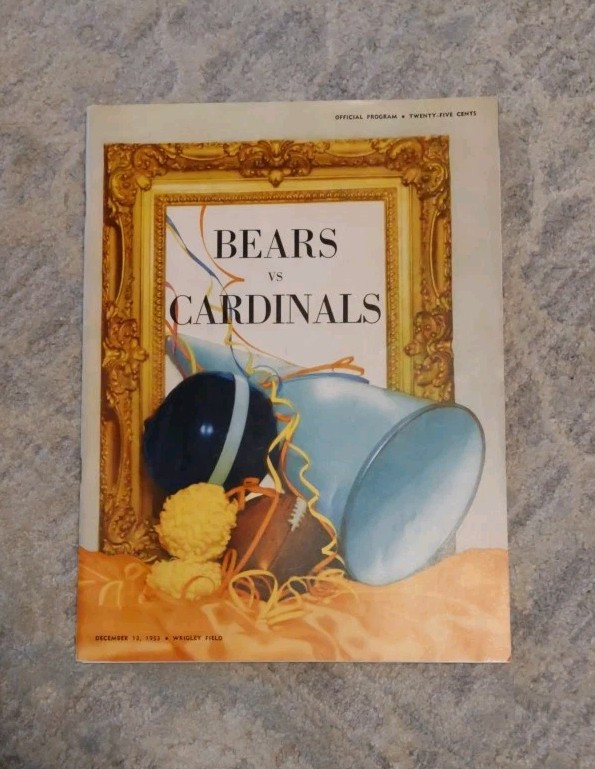 1953 NFL PROGRAM BEARS vs CARDINALS DEC 13, 1953