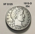1915-D Barber Quarter XF