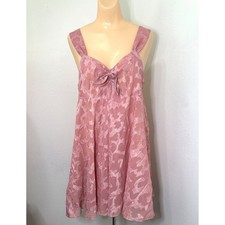 Victorias Secret Womens Babydoll Nightgown Medium Sheer Slip Dress Gold Label