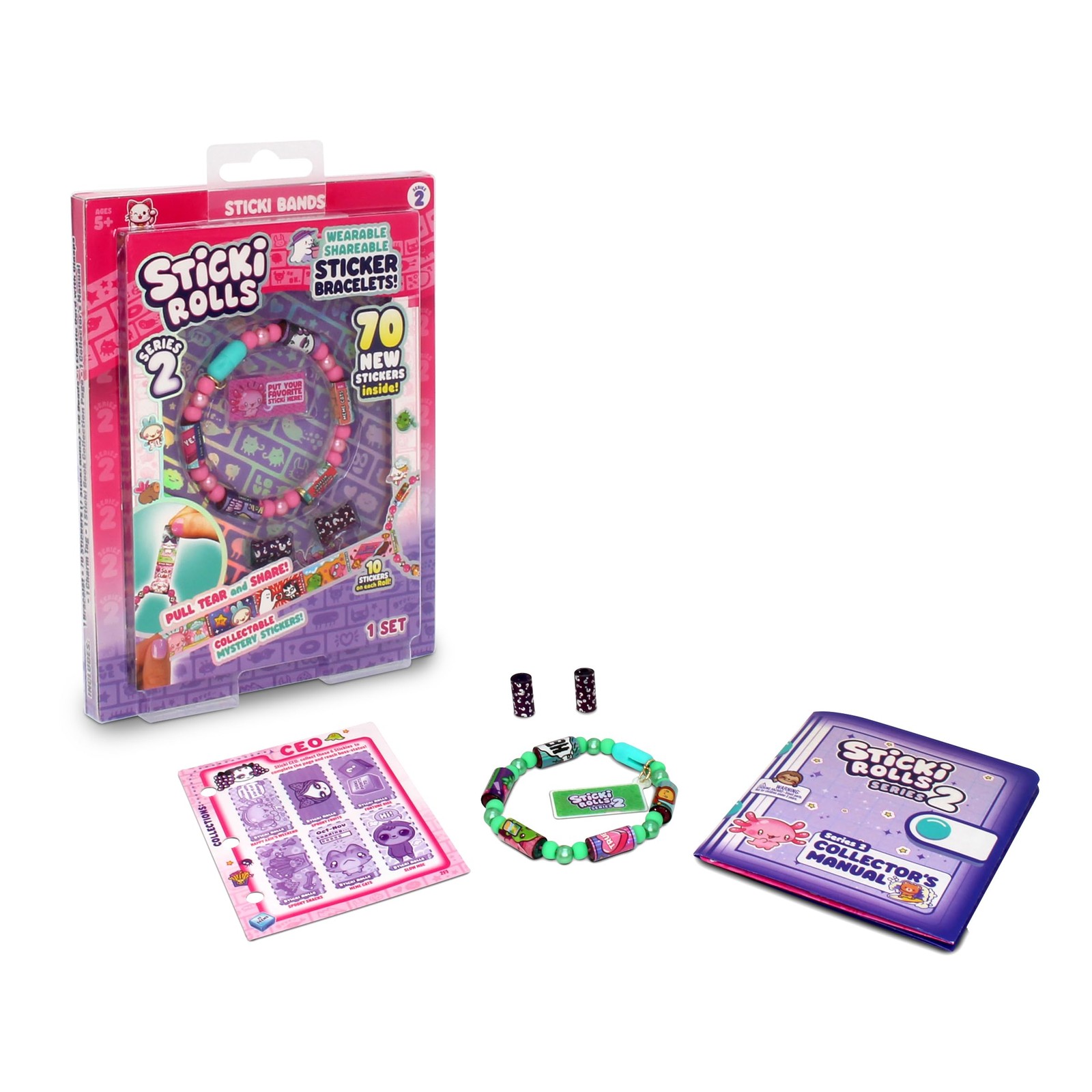 Sky Castle Sticki Rolls Sticki Bands Series 2, Wearable - Shareable Sticker Brac