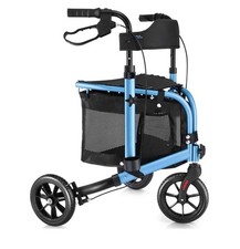 WALK MATE 3 Wheel Rollator Walker w/Seat for Slim Seniors 8" Wheels, NIB