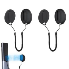2 Pack Magnetic Remote Holder Retractable Cable Self Adhesive Wall Mount NEW