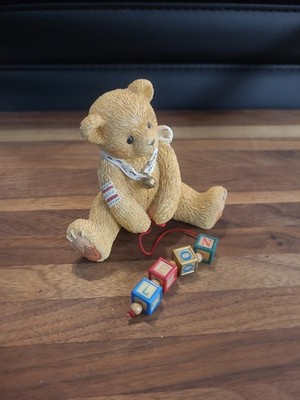 Vintage Pair Of Cherished Teddies Nolan ''A String Of Good Tidings'' 176141 No Box