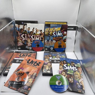 Sims Gamecube Lot of 4 -The Sims, Sims 2, bustin out, The Urbz Sims in the City 