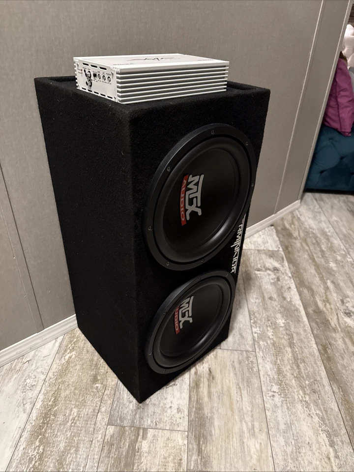 Caja de subwoofer MTX 12 pulgadas 1200 vatios doble cargada con Skar RP-800 Foto 3 de 4