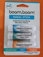 boom.boom NASAL STICK, 3 STICK VARIETY PACK, NEW  SEALED, LAST 4 LEFT 