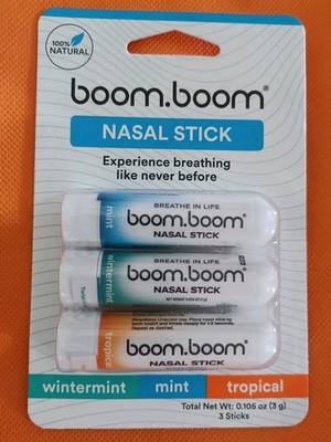 boom.boom NASAL STICK,  3 STICK VARIETY PACK, NEW & SEALED, LAST 4 LEFT!
