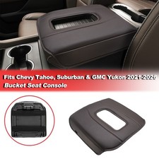 Center Console Armrest Lid Cover Brown For Tahoe Gmc Yukon Bucket Seat 2021-2026