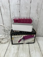 Vintage Clairol Quick Lift Heated Styling Clips Women Pink 12pc w Box EUC Works