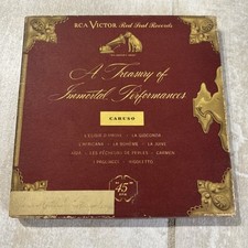 ENRICO CARUSO / RCA VICTOR 5X45 RPM BOX SET / IMMORTAL PERFORMANCESC / RED VINYL