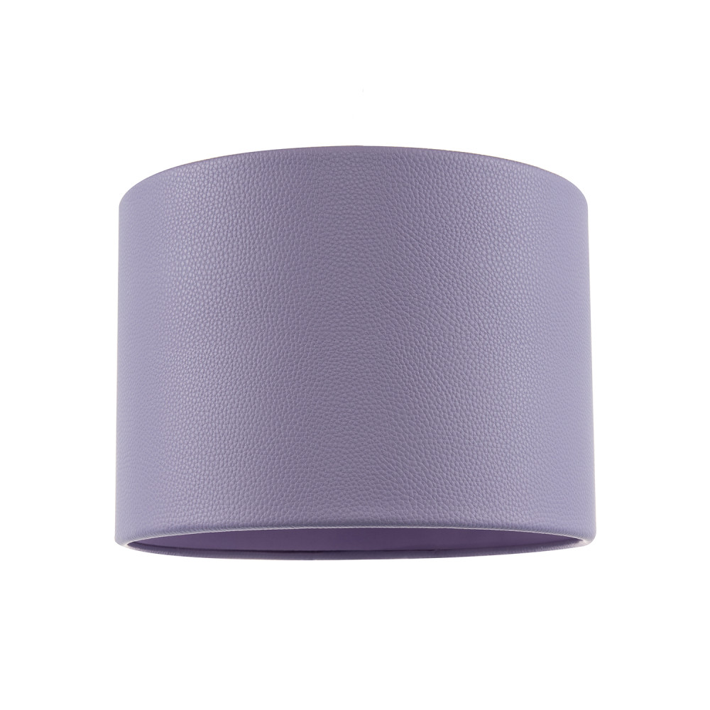 Classic Soft Lilac Faux Leather Lamp Shade with Inner Cotton Lining by Happy ...