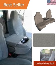 Exact Fit Dark Tan Twill Seat Covers For 2002-2010 Ford F250-f550 Super Duty