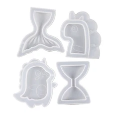 Transparent Quicksand Hourglass Silicone Mold Epoxy Resin Keychain Molds Pendant