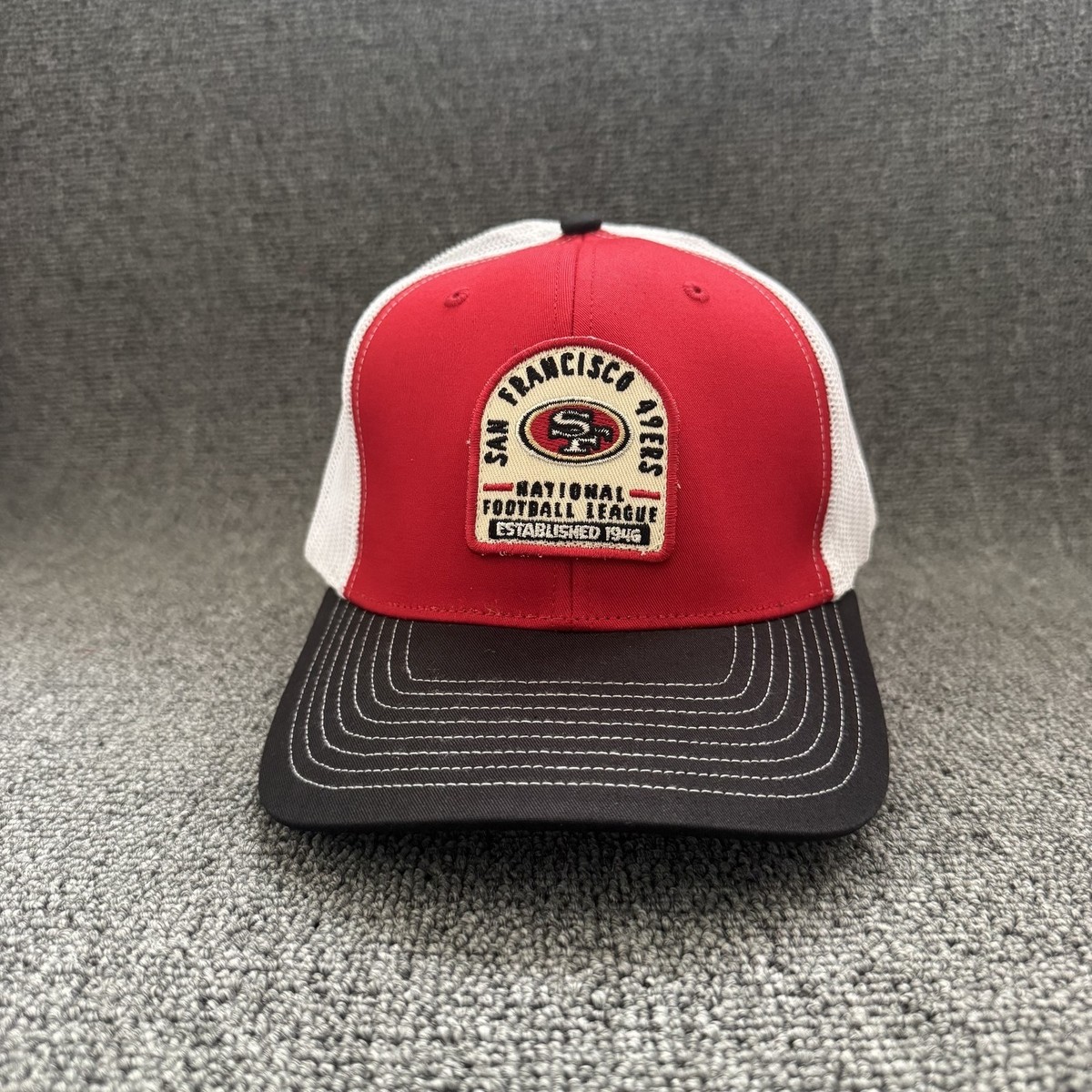 '47 Brand San Francisco 49ers Trucker Snapback Red Black Hat Mesh Back