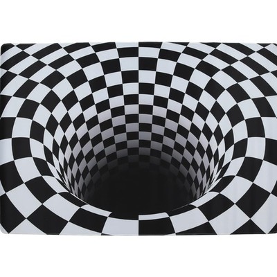 3D Optical Illusion Rug - Vortex Illusion Floor Mat for Door Entrance, Bathro...