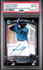 2025 Bowman Chrome Prospects Auto Fabian Lopez #CPA-FL True Black /10 PSA 10