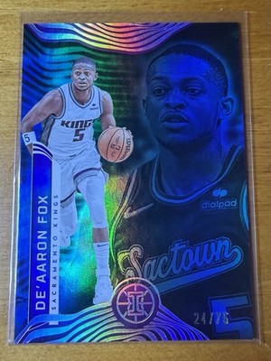 2021-22 Panini Illusions De'Aaron Fox #89 Trophy Collection Teal /75
