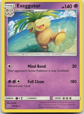 Exeggutor Rare SM - Unified Minds 74/236 LP