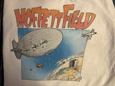 Vintage NASA Moffett Field Single Stitch Shirt Medium Blimp Berkeley Breathed?