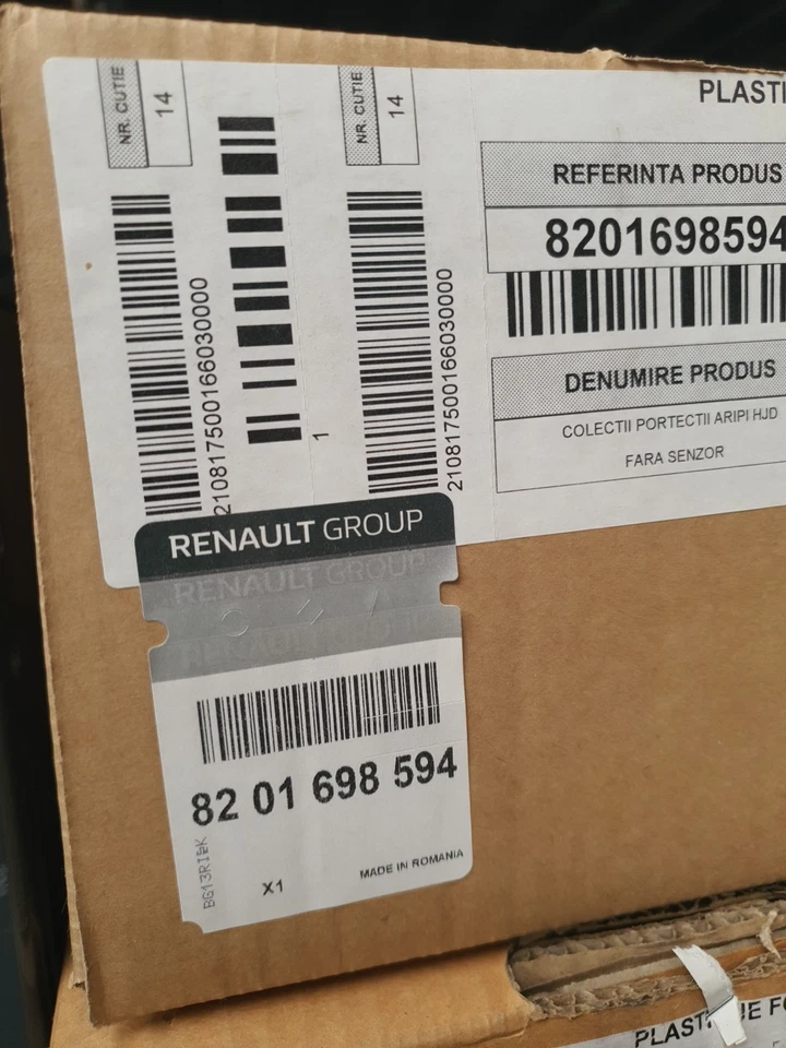 KIT 4 PARAFANGHI PASSARUOTA DACIA DUSTER II 8201698594 ACCESSORIO ORIGINALE - Immagine 2 di 2