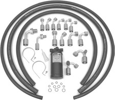 Vintage Air Conditioning Hose Kit Beadlock Fittings Silver Gray Black