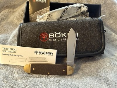 Boker SMKW Exclusive Club - Canvas Micarta / Brass Expedition N690 Steel