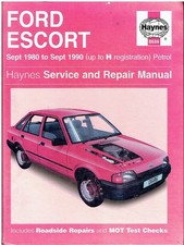 FORD ESCORT MK3 MK4 INCL XR3 XR3i RS TURBO CABRIO VAN '80-90 OWNER REPAIR MANUAL