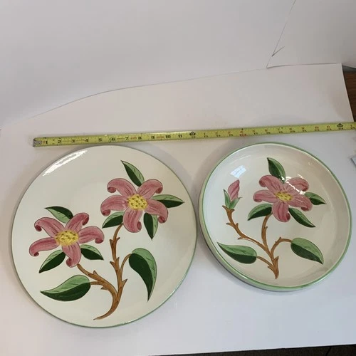 Retired Stangl Pottery Large Plate And Bowl, (Prelude)