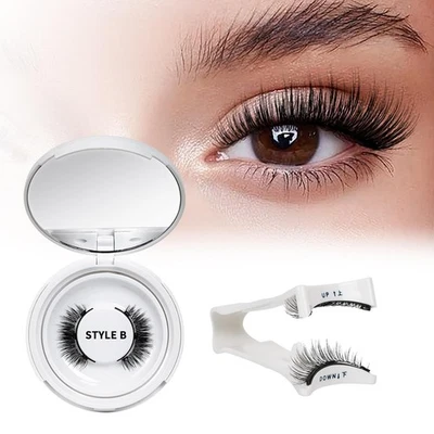 QUEWEL Magnetische-Wimpern Wiederverwendbar mit Applikator, Magnet-Wimpern Set