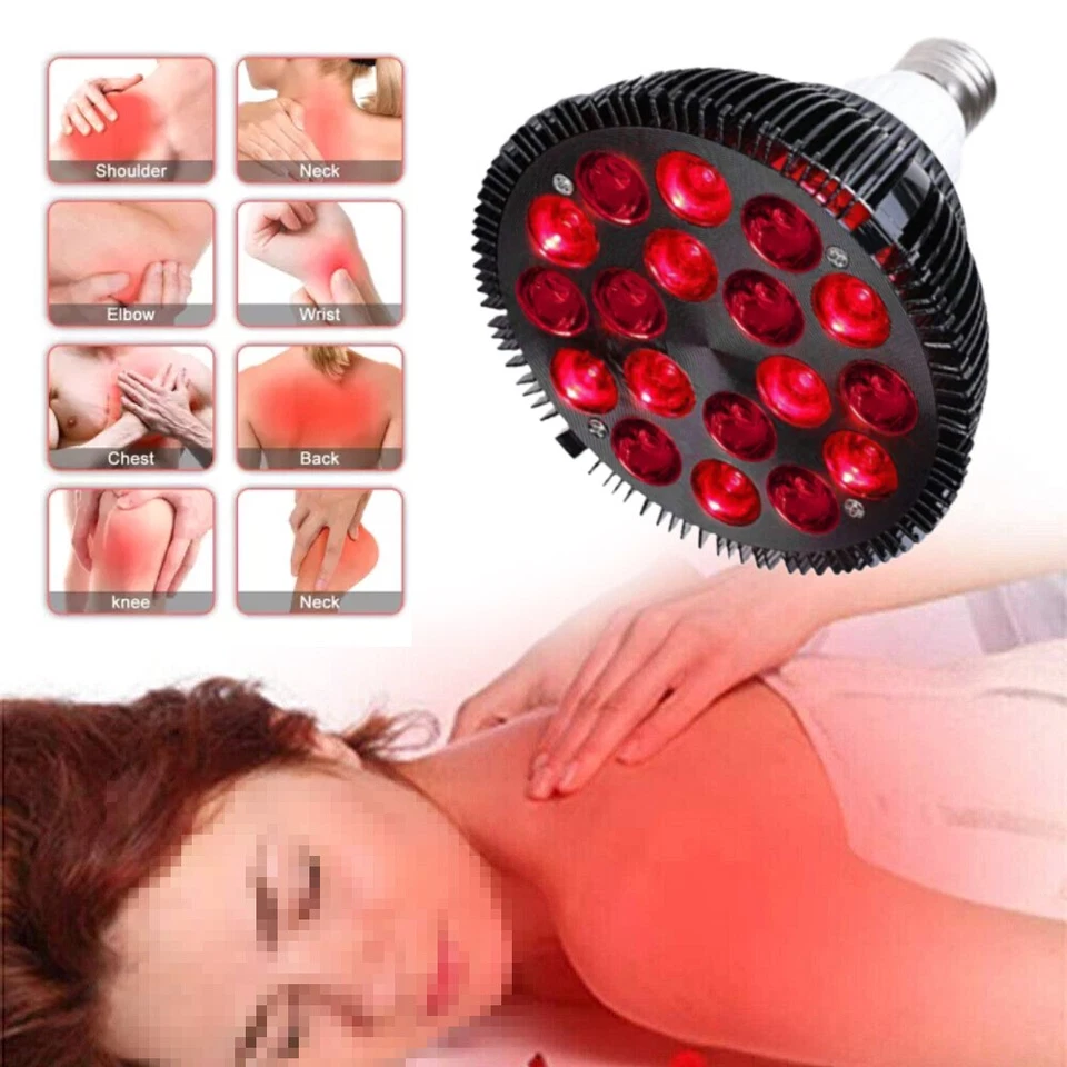 LED Red Light Therapy Bulb660nm 850nm Deep Near Infrared Light Skin Pain Relief - Image 2 of 4