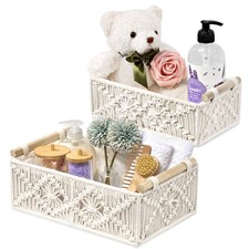 Sorbus 2-Pack Storage Wicker Baskets - Decorative Baby Room, Diapers, Linens
