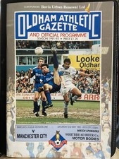 OLDHAM ATHLETIC v MANCHESTER CITY, 02/05/1992, DIVISION 1, + Match Ticket,