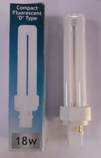 Image of 1x 18W Crompton G24d-2, 2 pin, 835 3500K Low Energy CFL Light Bulb PL PLC Lamp