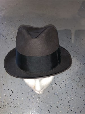 Vintage Dobbs Al Baskin Joliet IL.. Men's Brown Felt Fedora Hat Size 7 
